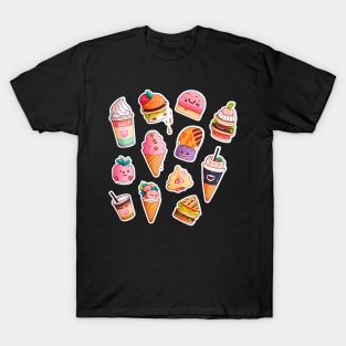 #2 Cute happy food sticker pack T-Shirt